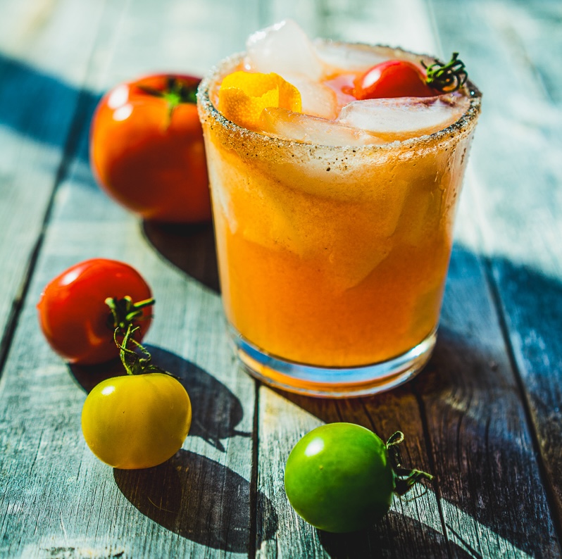 2024 Food Trends: Tomatoes in cocktails, like this margarita.